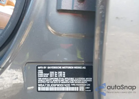 2023 BMW 540 I xDrive from USA, damaged, VIN WBA73BJ09PWX97420